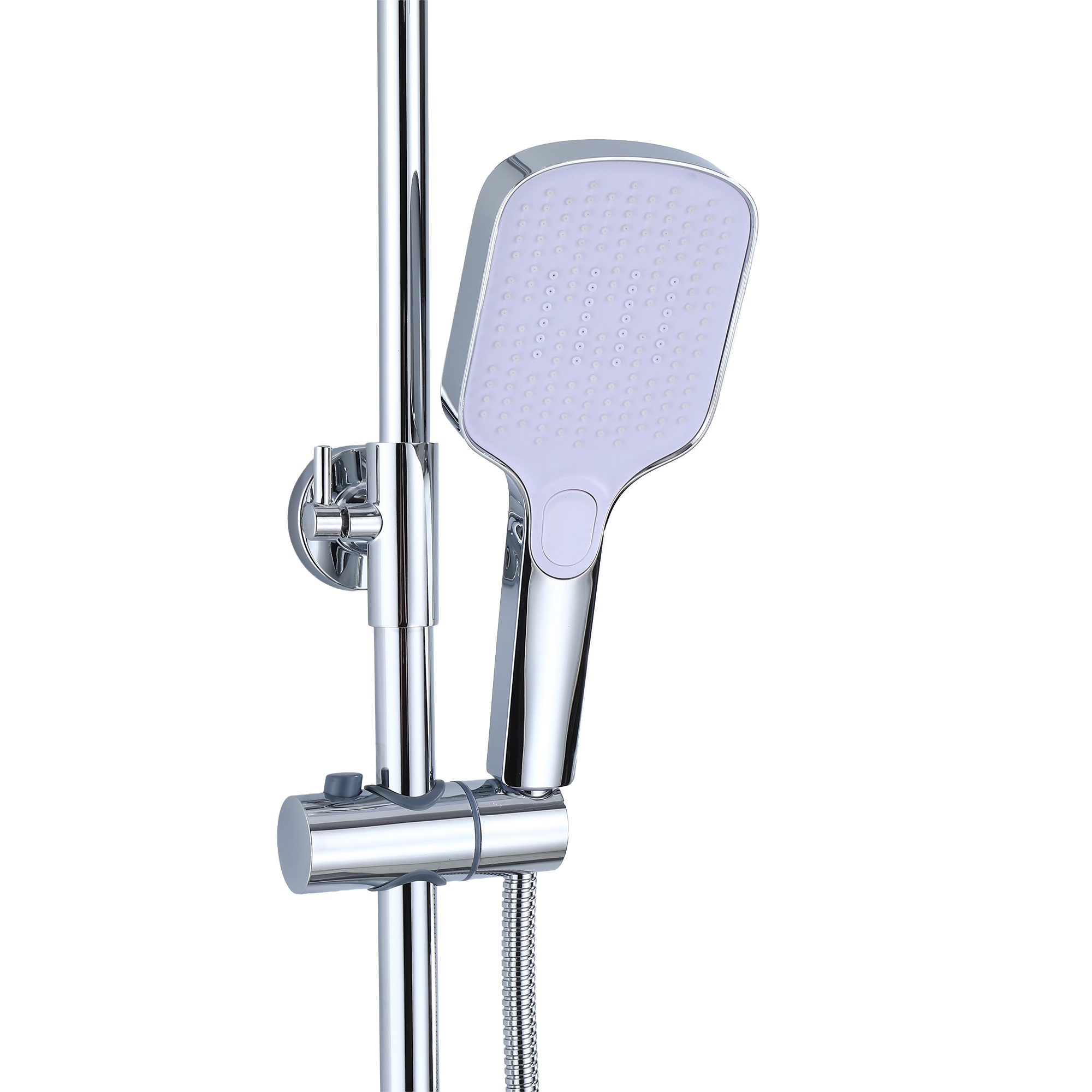 RAIN Смеситель для ванны с душевой стойкой и тропическим душем, хром, TOKITO