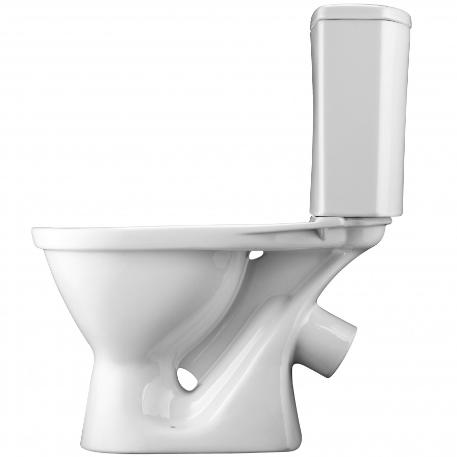 АЛЬКОР Унитаз-компакт (эконом), косой выпуск, 2-х режимная арматура, сиденье полипропилен. САНТЕК 