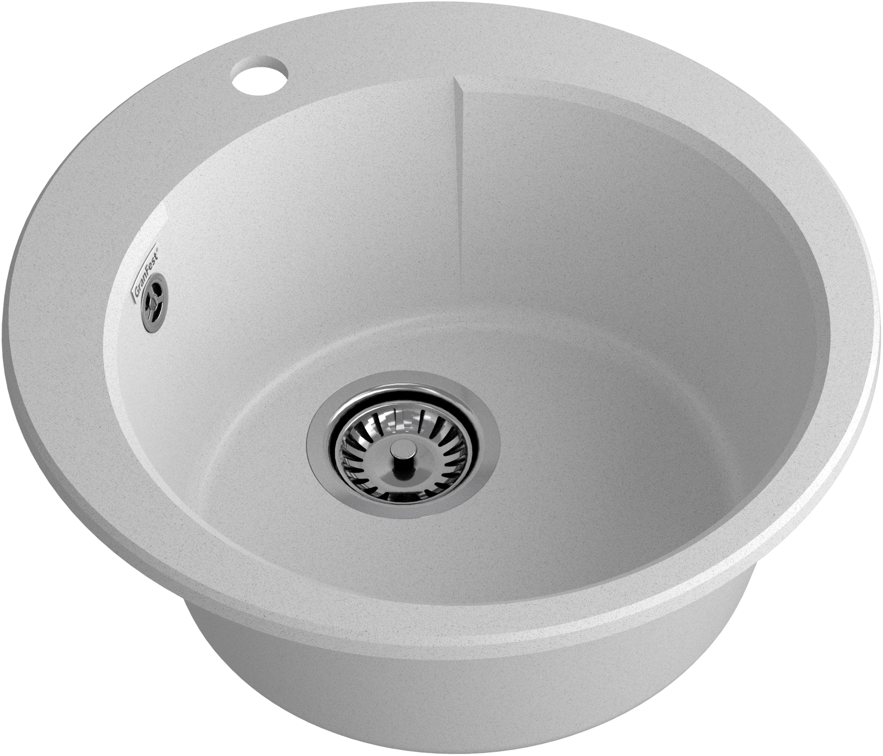 GRANFEST Мойка URBAN 649  1-чаша D-490мм серый арт.GF-UR-