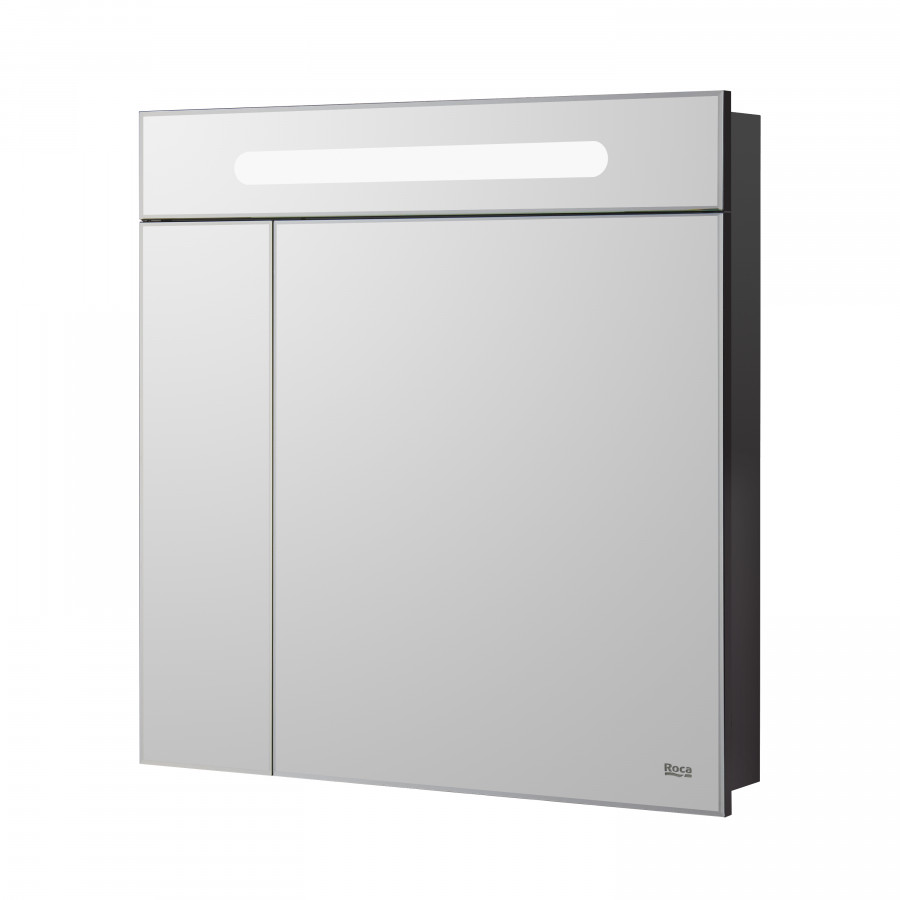 VICTORIA NORD Black Edition Зеркальный шкаф 80, черный глянец, ROCA