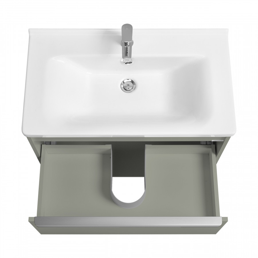 Тумба-умывальник ХОУП 80, 1 ящ., подвесная, хаки (под раковину МИРАНДА 80)