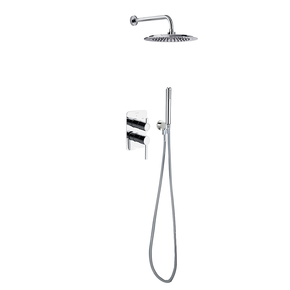 Встраиваемая душевая система с тропическим душем и душевым комплектом DRAKO K3315021