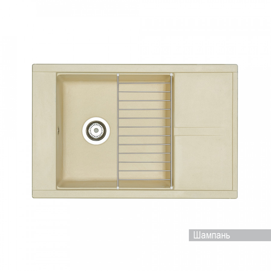 Мойка для кухни Делия 78 787x516x218 мм, прямоуг. с крылом, шампань