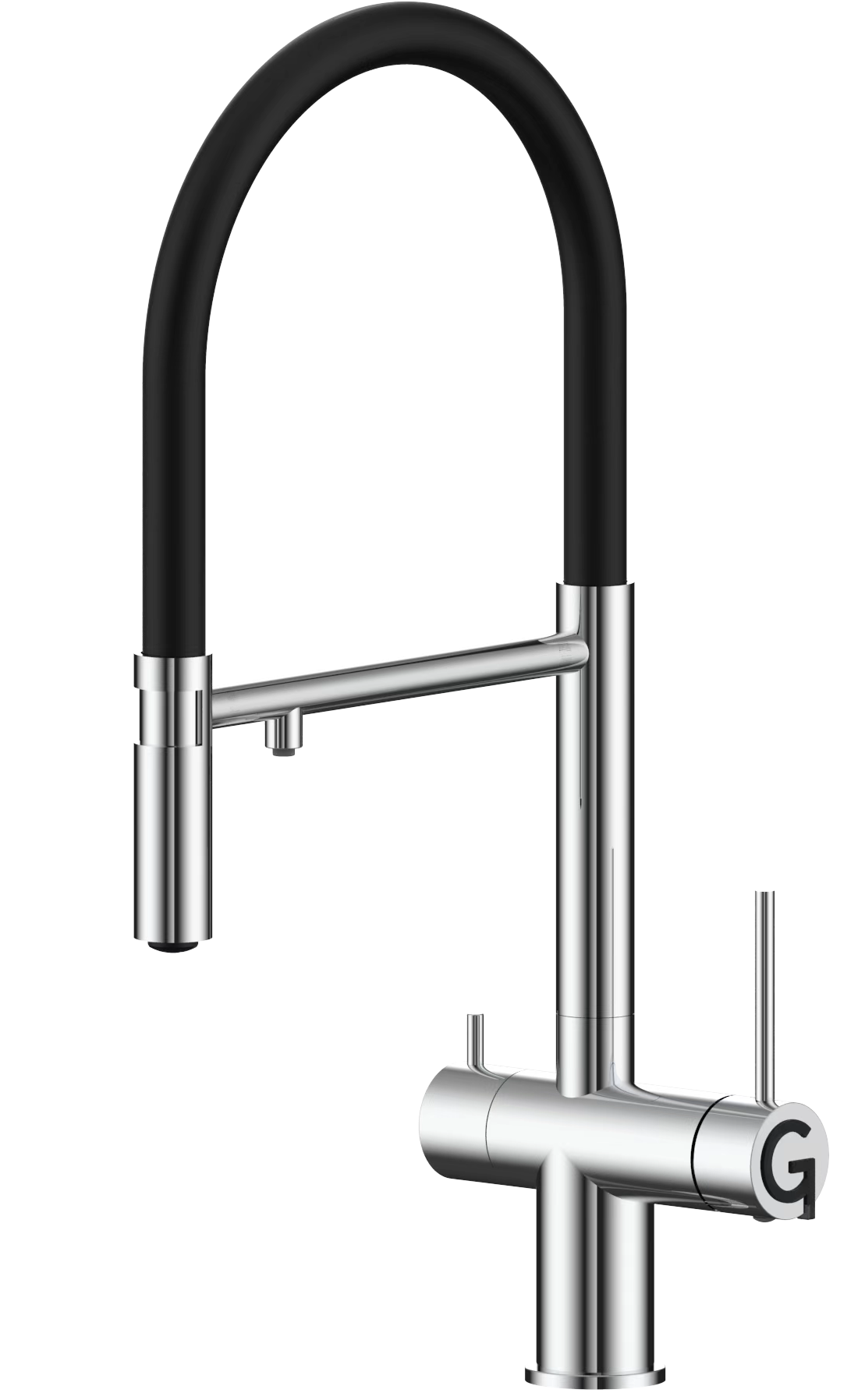 Смеситель для кухни RIVELATO Adria гибкий излив с краном питьевой воды хром (1523517 cromo)