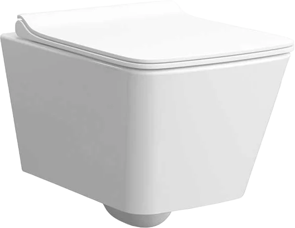 Унитаз подвесной КЕРАМИН ТОБАГО R МЛ Slim Soft Close безободковый, сиденье  дюропласт с микролифтом CDB00027033 (4810531143567)