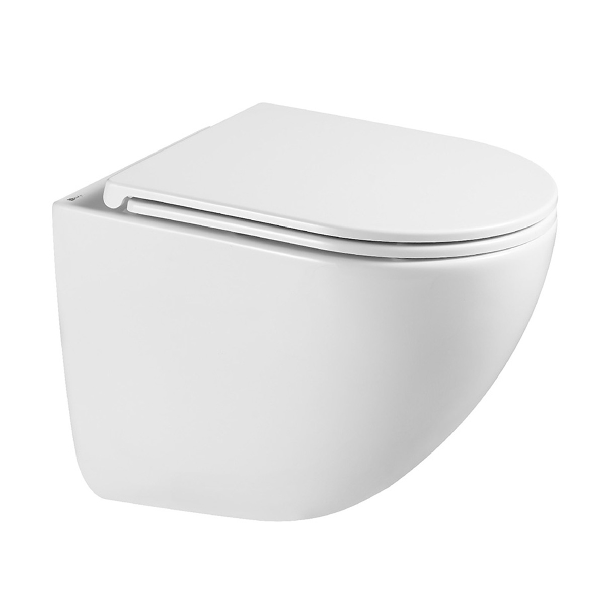 GLAZER WHITE Унитаз подвесной безободковый с сиденьем микролифт, LM, 9614003