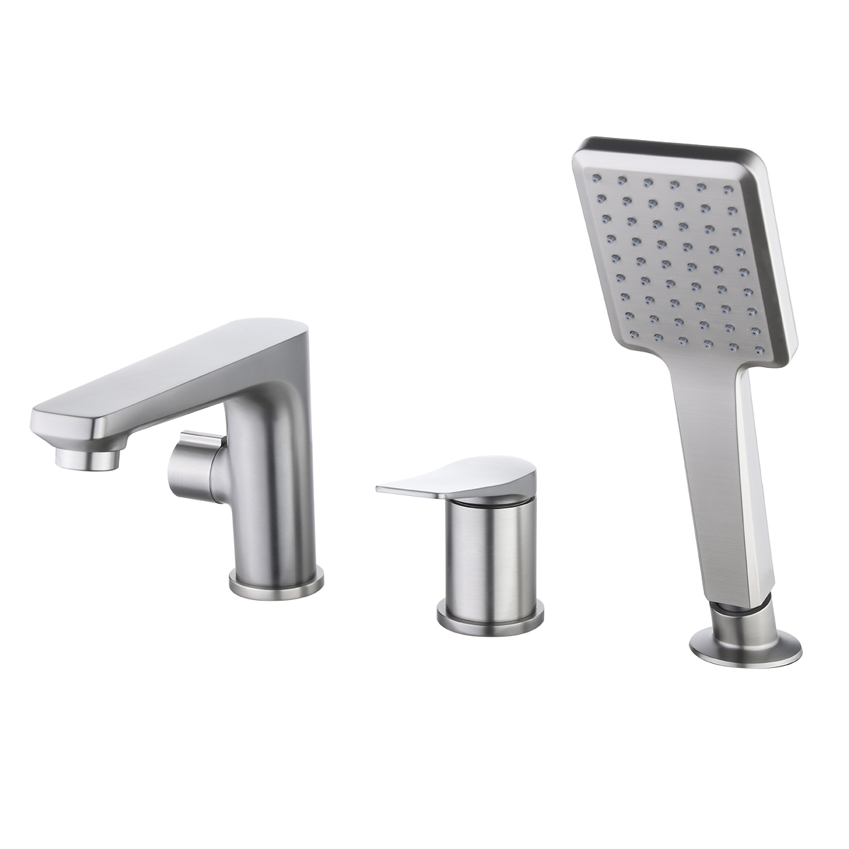 Bronx Смеситель для ванны, монолит.корот.излив166мм  на борт на 3 отв,р/ОД, графит, LM, LM3745GM