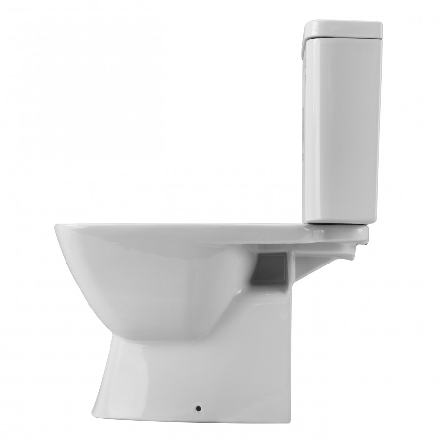 НЕО Унитаз-компакт, горизонт. выпуск, 2-х реж. арматура, сиденье дюропласт. САНТЕК