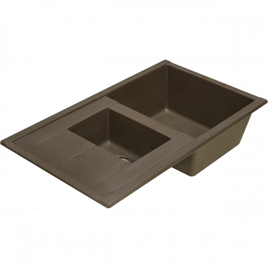 Мойка для кухни  Делия 87 870x510x218 мм, прямоуг. с крылом и доп. чашей, кофе