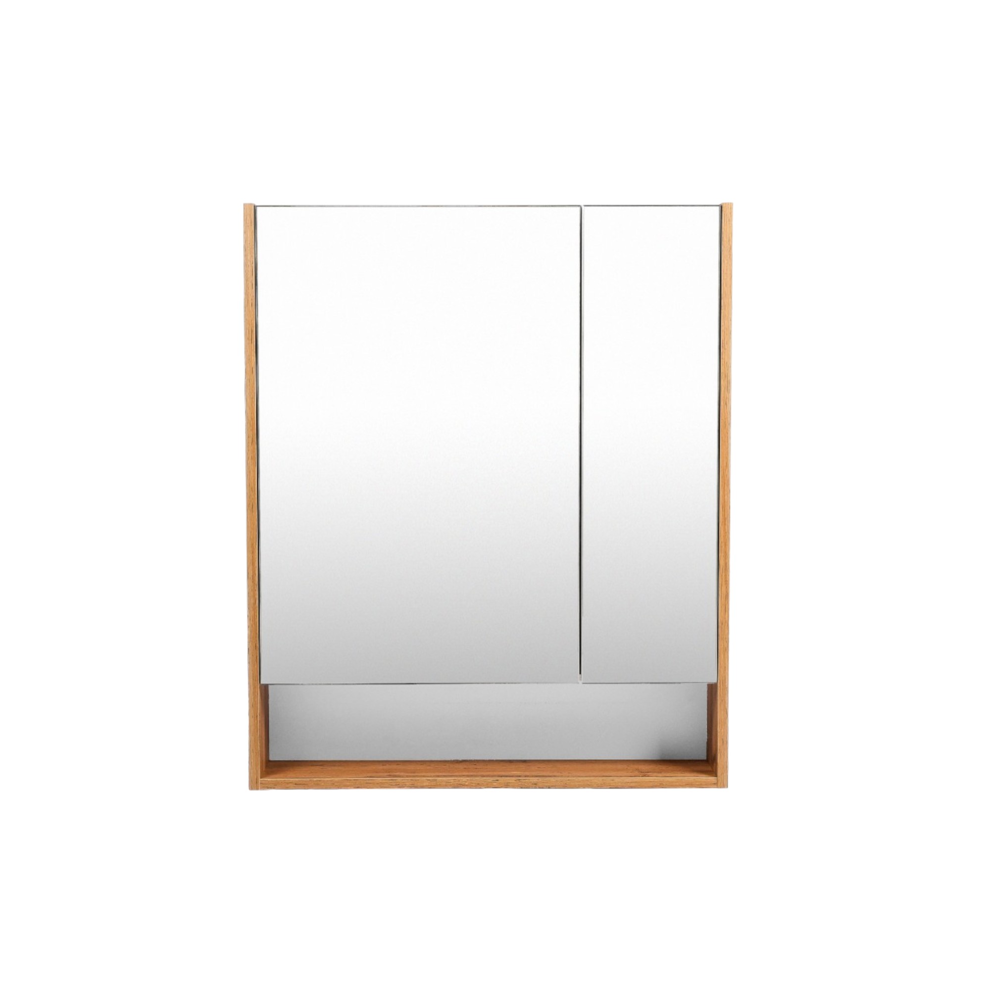 Зеркальный шкаф VIANT МАЛЬТА 80 подвесной белый/дуб вотан (VMAL80-ZSH)