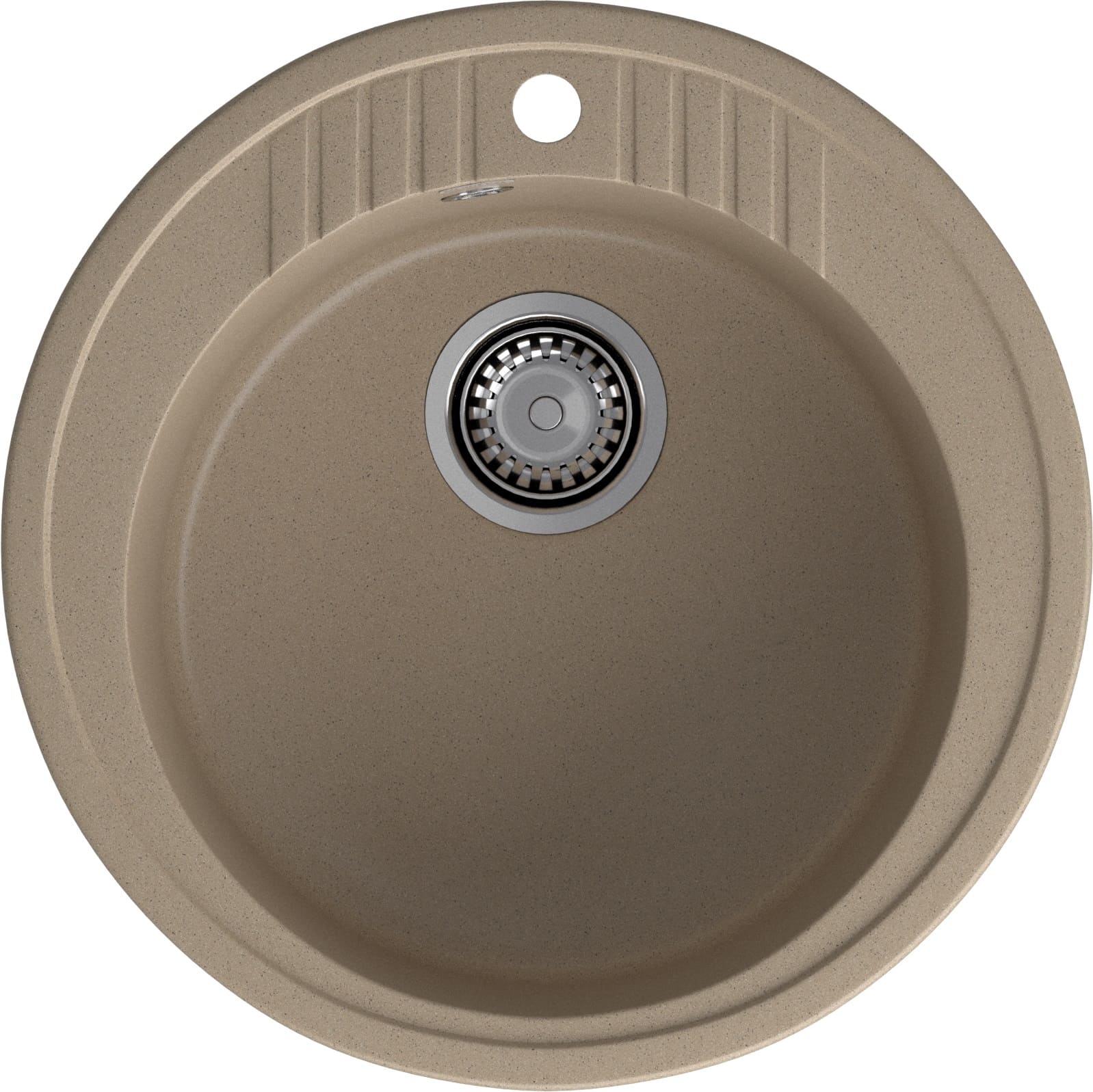 GRANFEST Мойка композит RONDO GF-R--520   D=520 мм   песок  арт.GF-