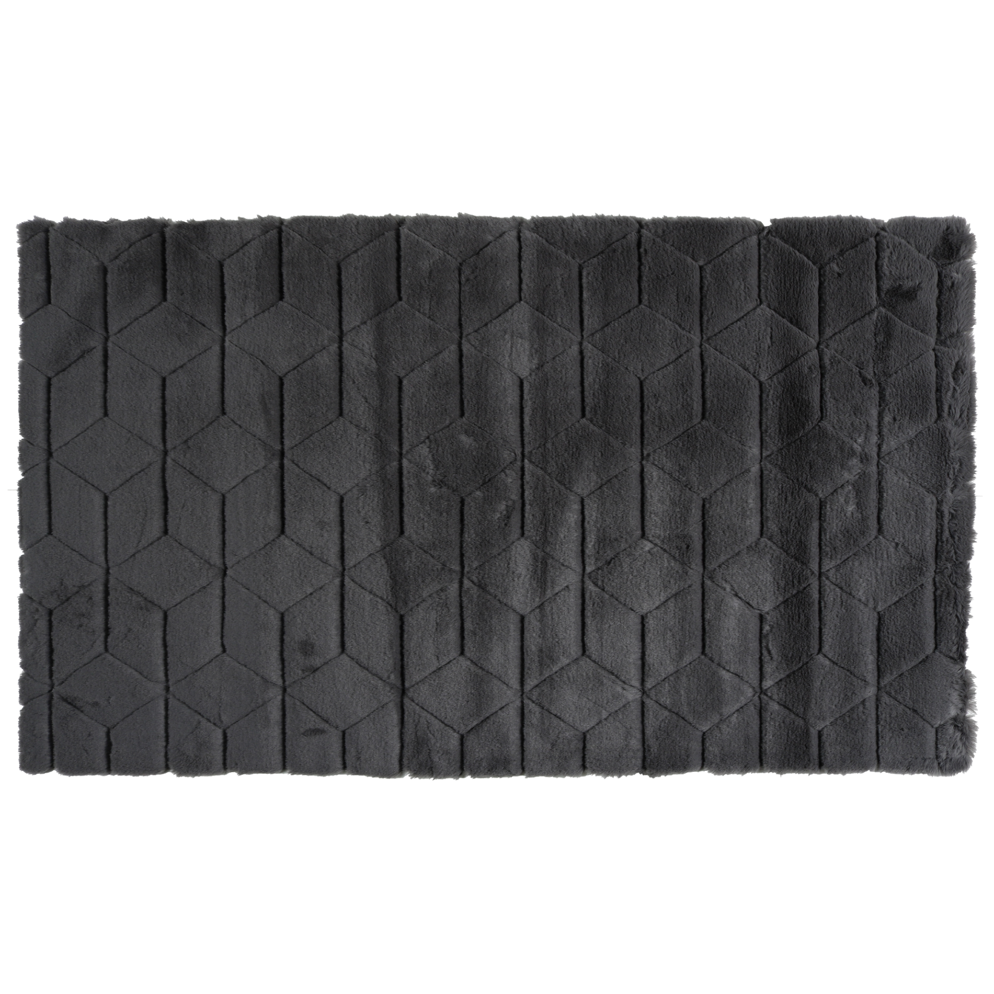 Коврик для ванной 1-ый Fixsen DIAMONT, FX-9050V, графит, 70х120 см