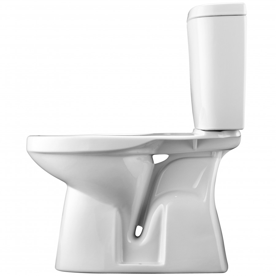 АНИМО Унитаз-компакт, верт. выпуск/в пол, 2-х реж. арматура, сиденье дюропласт, метал крепеж. САНТЕК