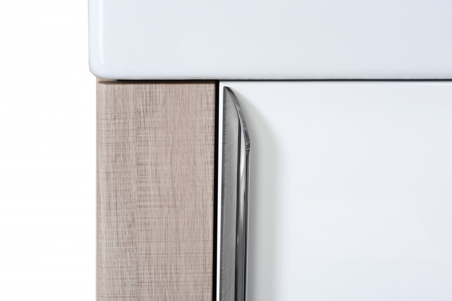 Тумба ВИТА 46, белая, ясень шимо (под раковину ЭРИС 46)