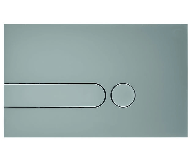 Панель механ. двойная  I-PLATE пластик, хром матовый, OLI