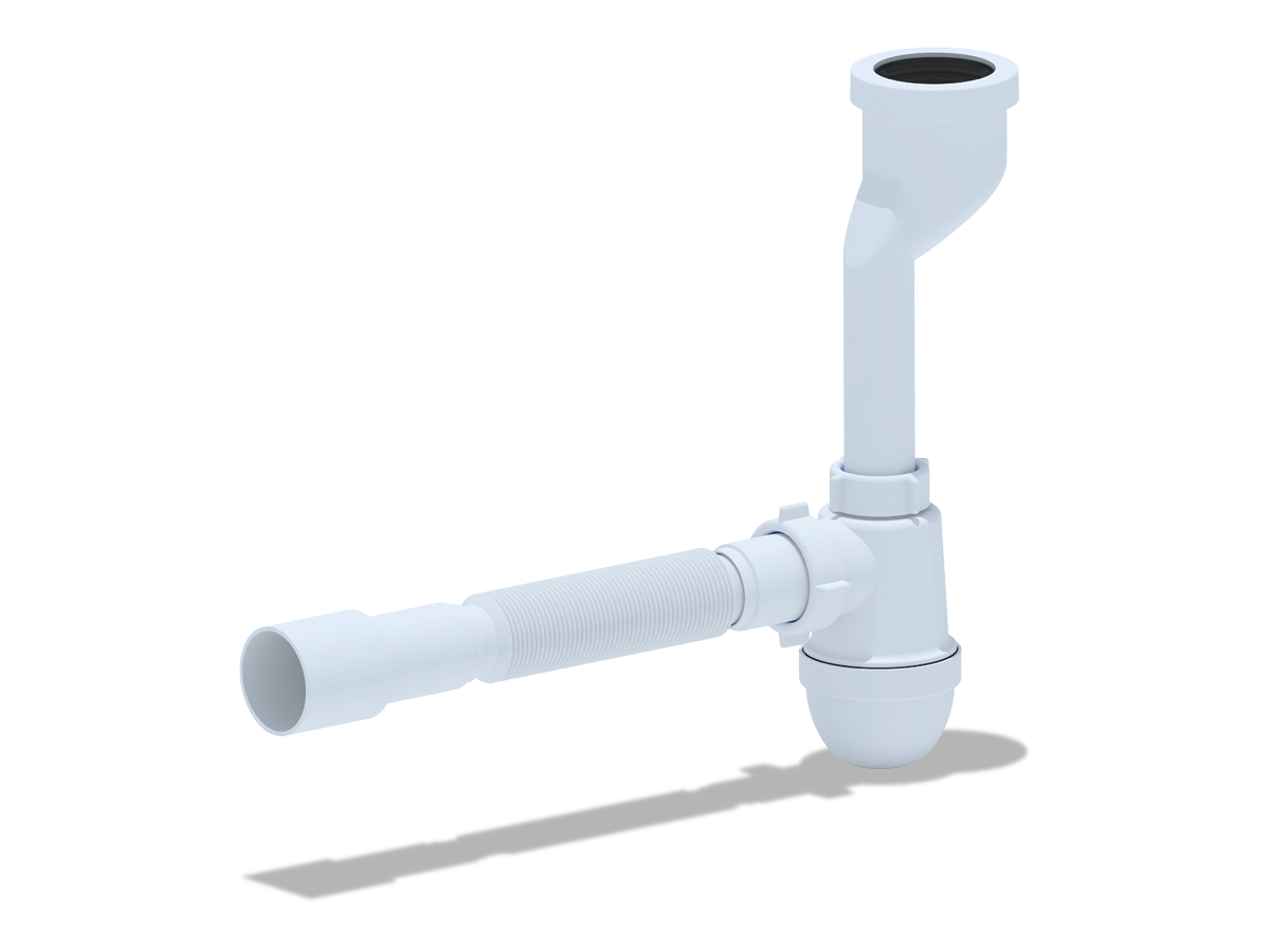 ANI  Сифон для писсуара с выходом 40 и с гибкой трубой 40х40/50 ANI PLAST