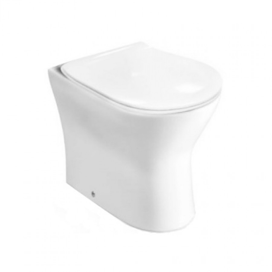 LEON Чаша унитаза напольного, двойной выпуск, белая. ROCA