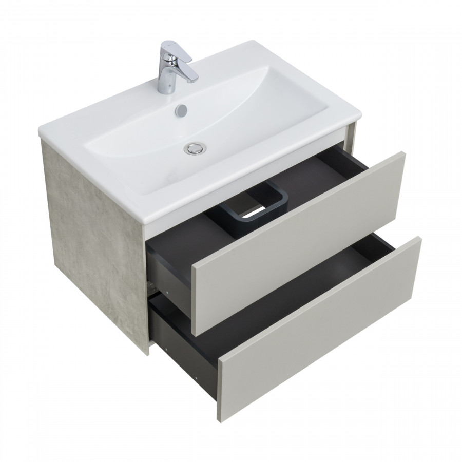 Тумба СОХО 75, слэйт, галька серая (под раковину ЭЛИНА 75)