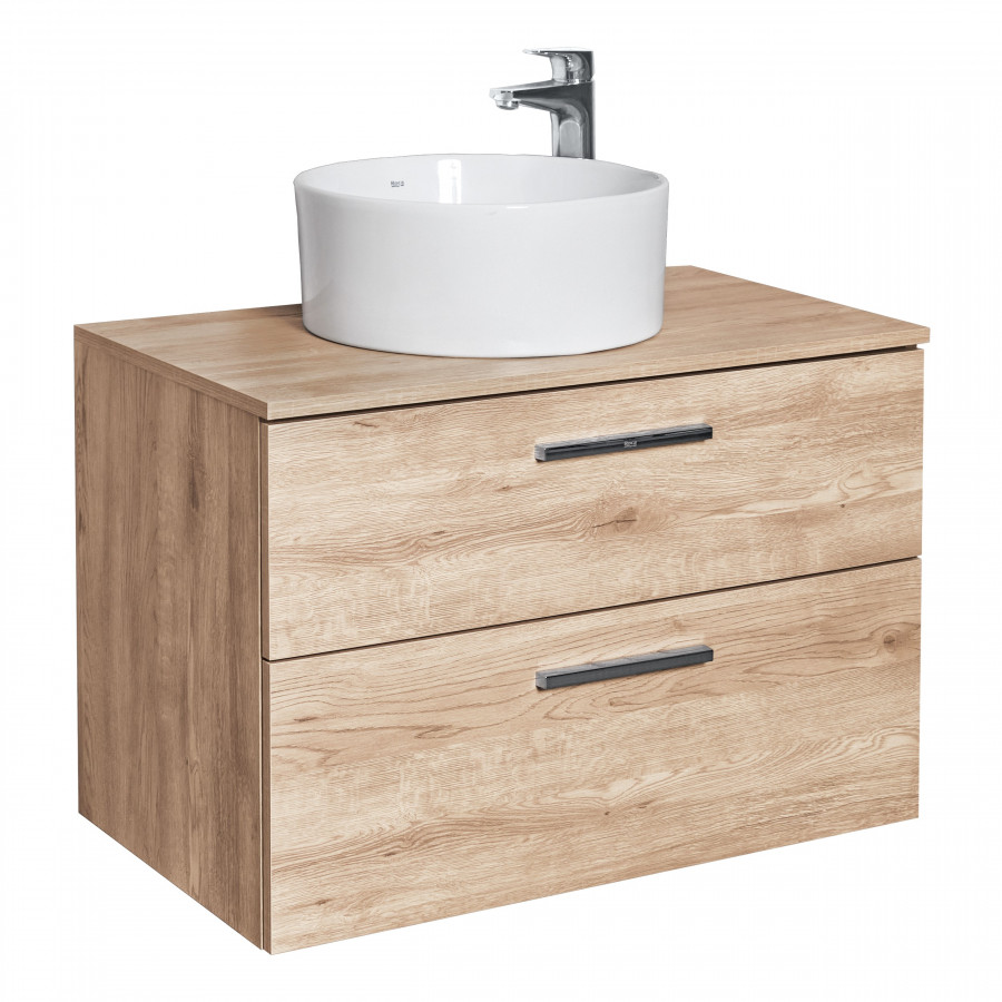 VICTORIA Тумба под раковину 80 городской дуб 2 ящика  ROCA