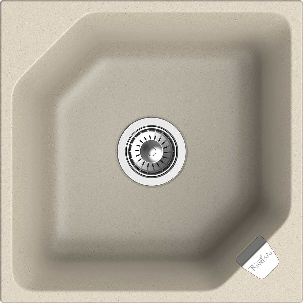 RIVELATO Мойка LOCUS 50  1-чаш 500*500 beige scuro арт.
