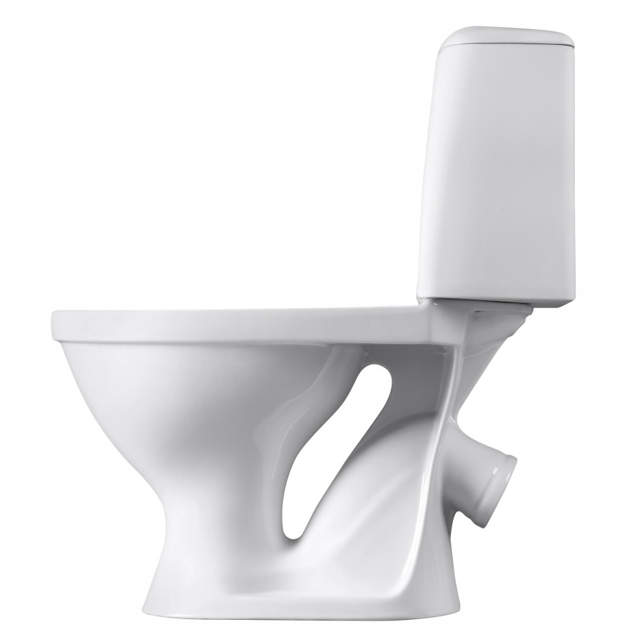 Унитаз-компакт "Соната" (комфорт) косой выпуск, с 2-режимной кнопочной арматурой и сиденьем SC