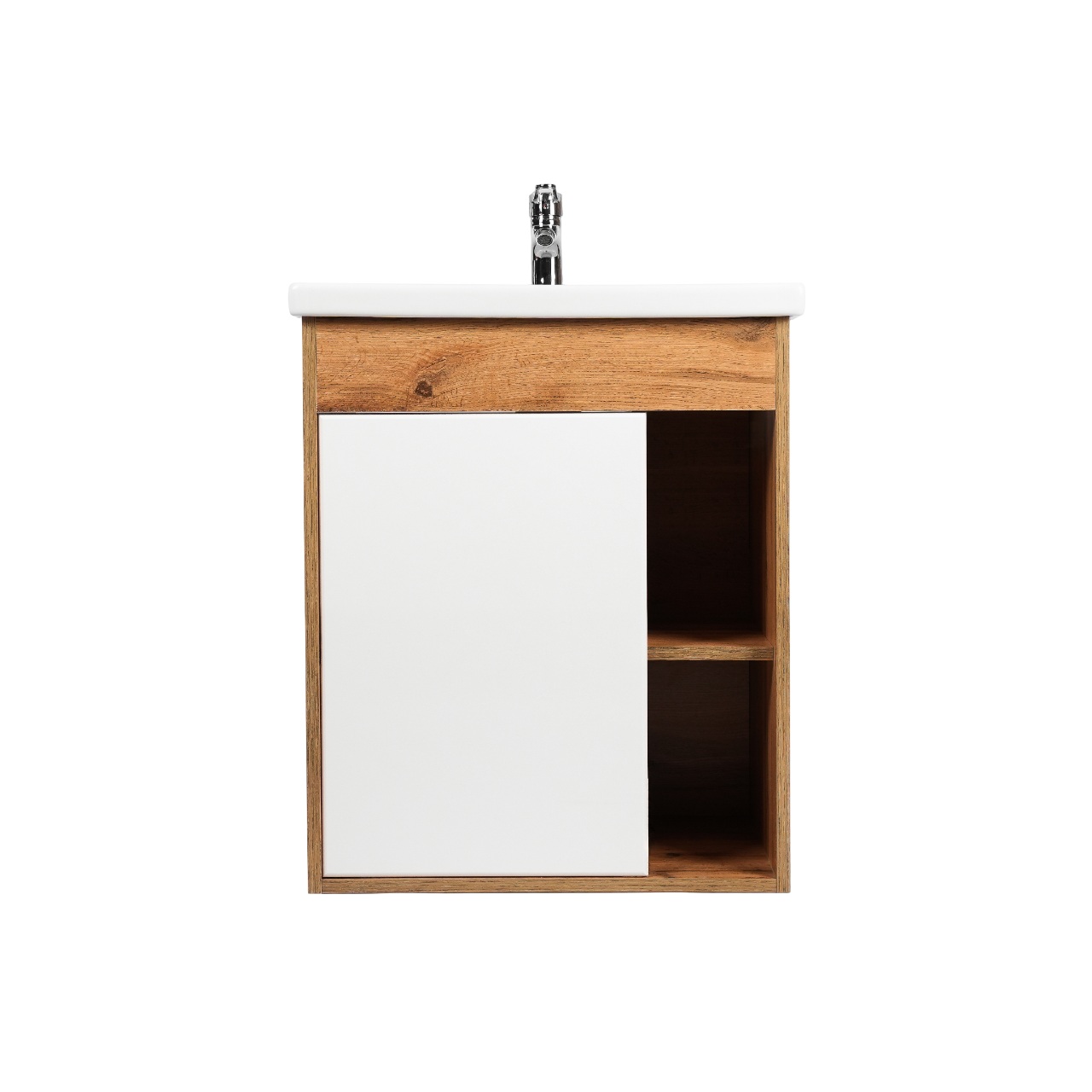Тумба под раковину VIANT БОСТОН 60 подвесная дуб вотан/белый (VBOS60CO-T1STP)