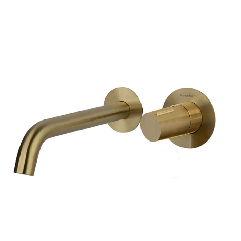 Встраиваемый однорычажный смеситель для раковины на раздельных пластинах с длинным изливом 240 мм TZ