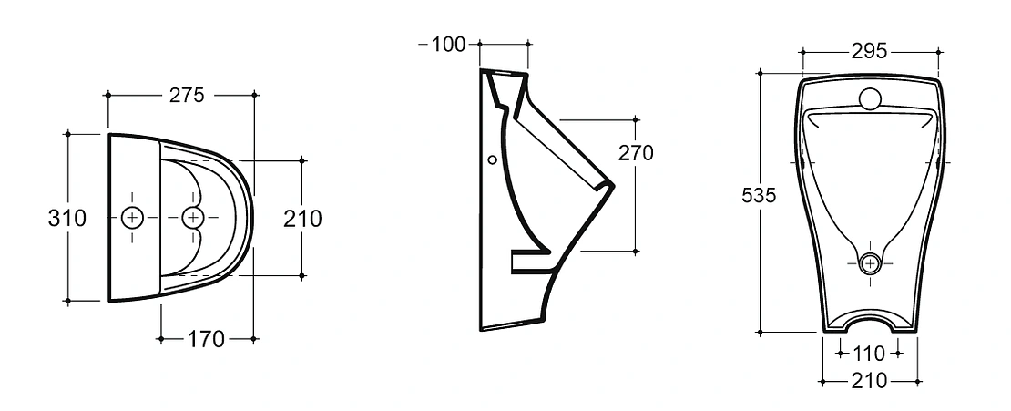 Писсуар КЕРАМИН ЛАГО белый глянец CDB00022868 (4810531135838)