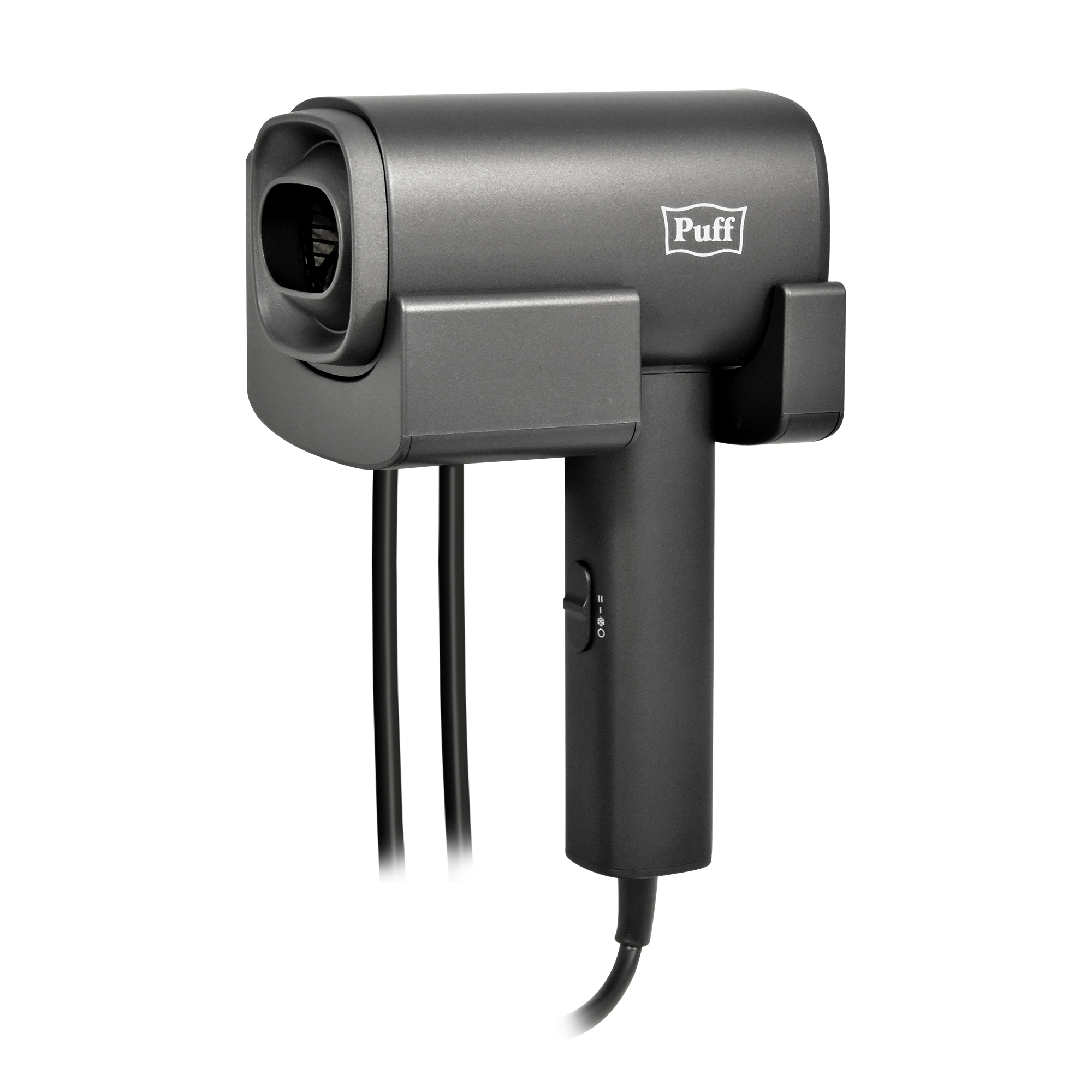 Фен для волос настенный PUFF-1601Gr серый матовый, 1,6 кВт (1405.011)