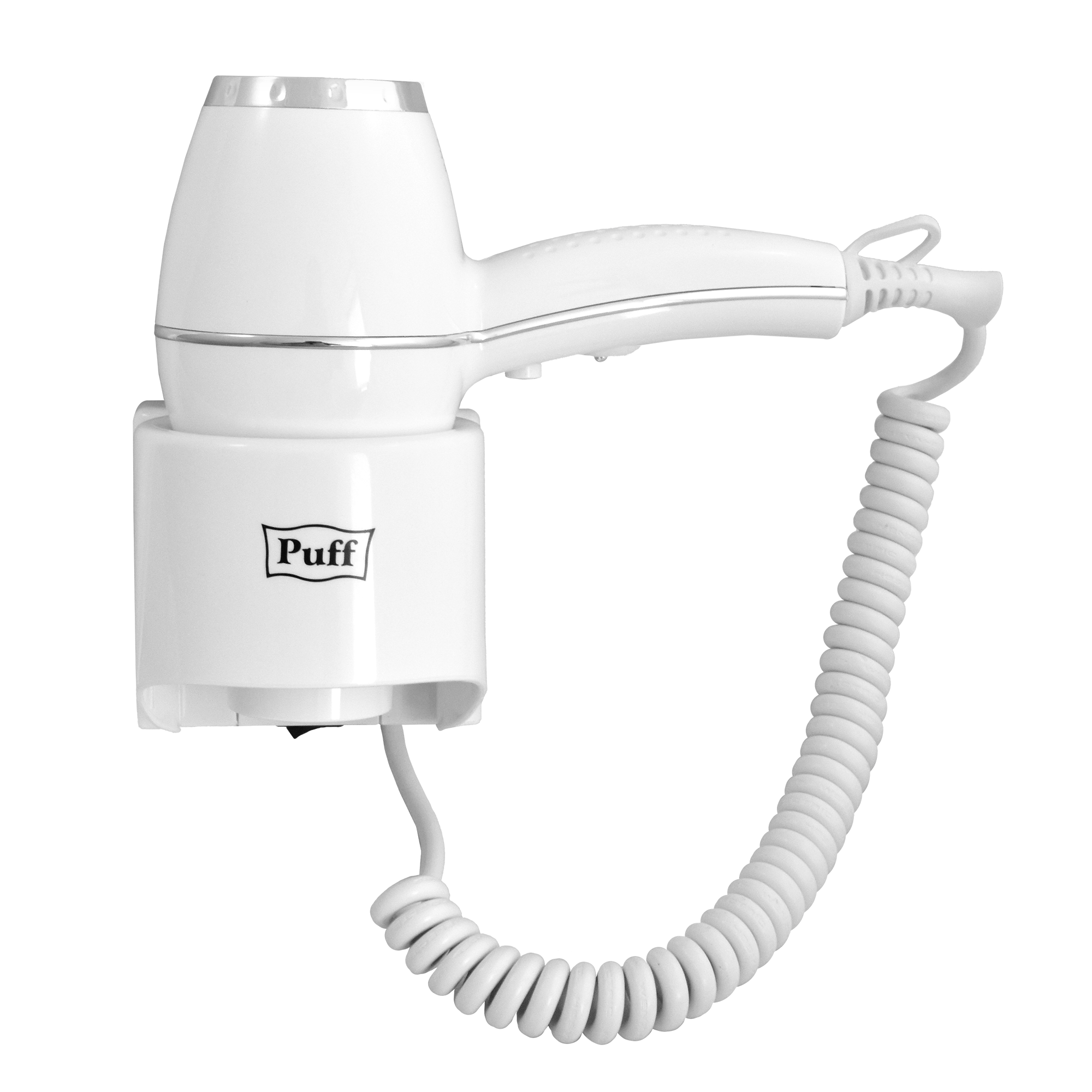 Фен для волос настенный PUFF-1800 снежно-белый, 1,8 кВт (1405.004)