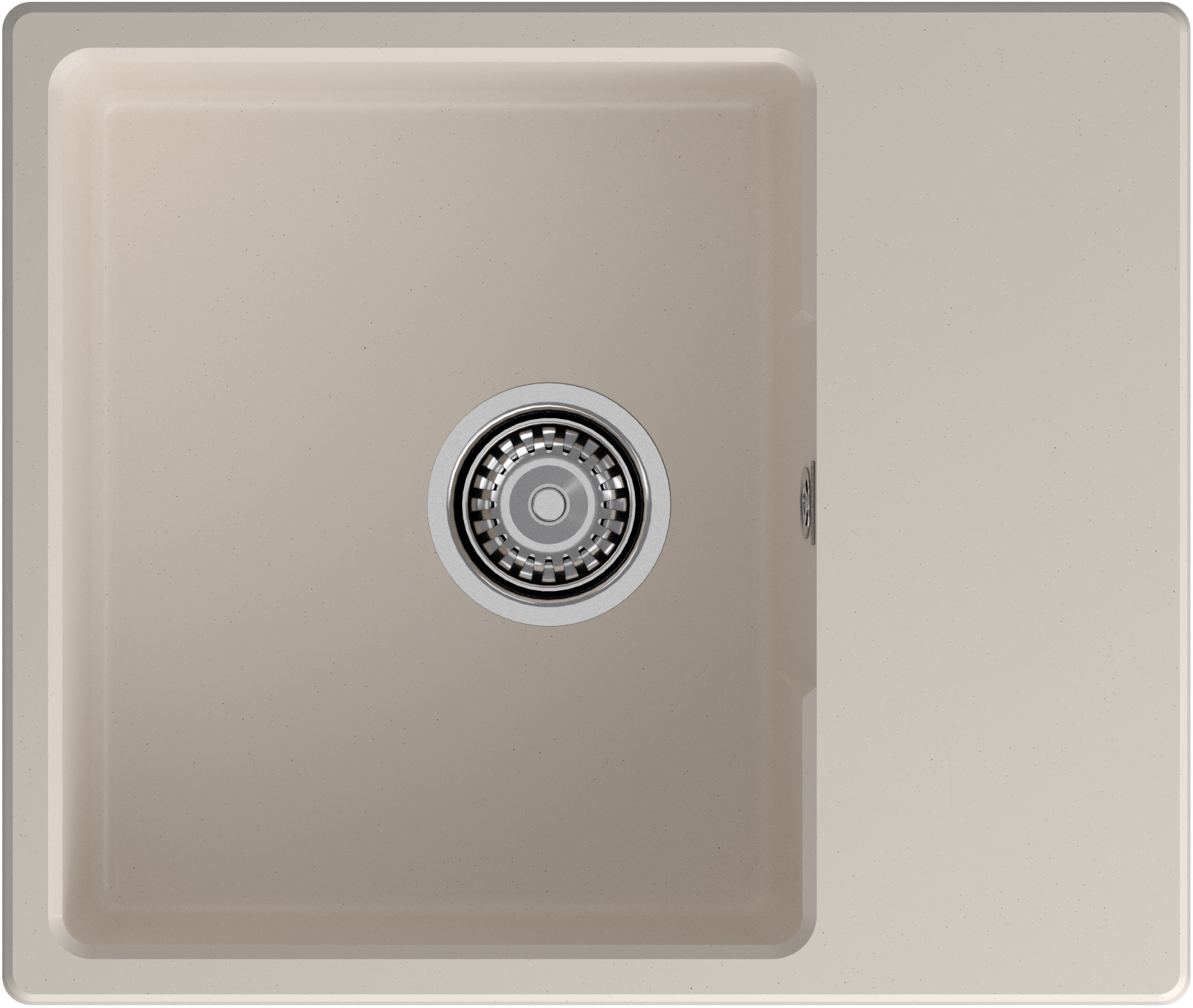 GRANFEST Мойка URBAN 658L  1-чаша+крыло 580*490мм белый арт.GF-UR-