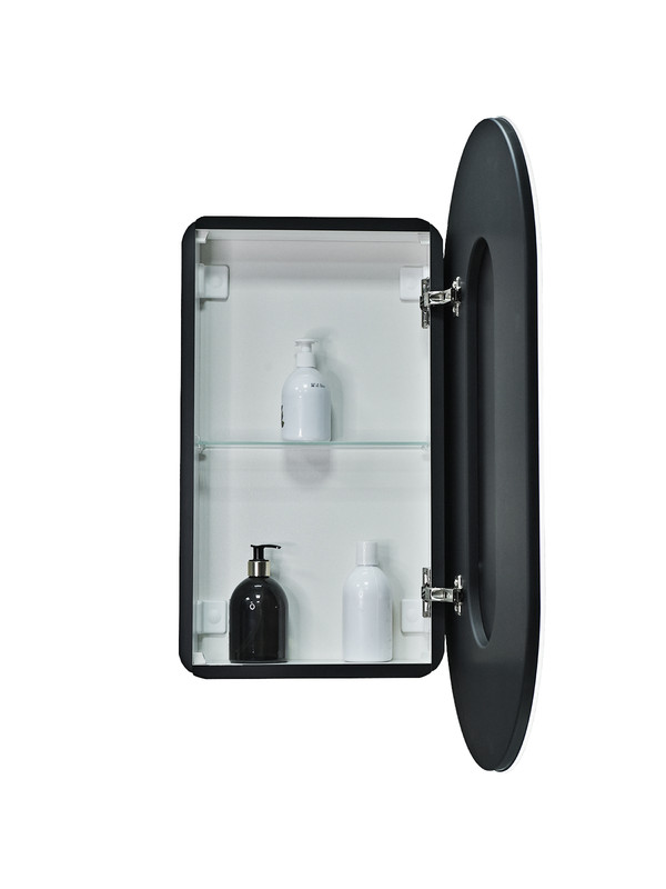 Зеркало-шкаф Elmage black LED 450х800