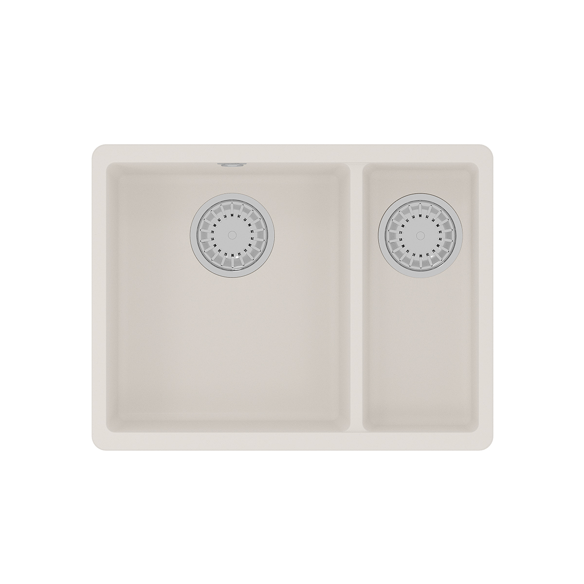 Кухонная мойка Lemark SINARA 550.2-U подстольного монтажа с доп.чашей из кварцгранита, Жасмин 