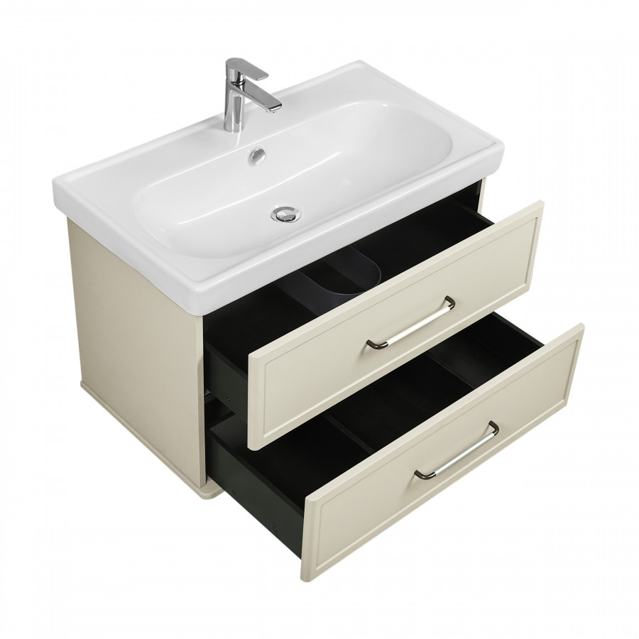 Тумба НЕО-КЛАССИКА 85, 2 ящ., белый камень (под раковину НЕО КЛАССИК 85)