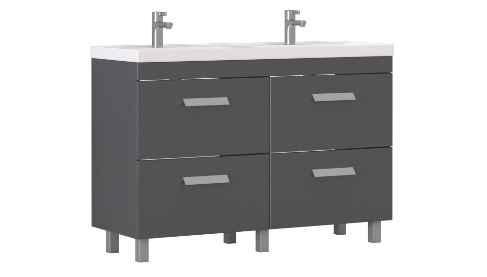 Тумба под раковину VELVEX Orlando 1200-0-4 (Classica) белый матовый