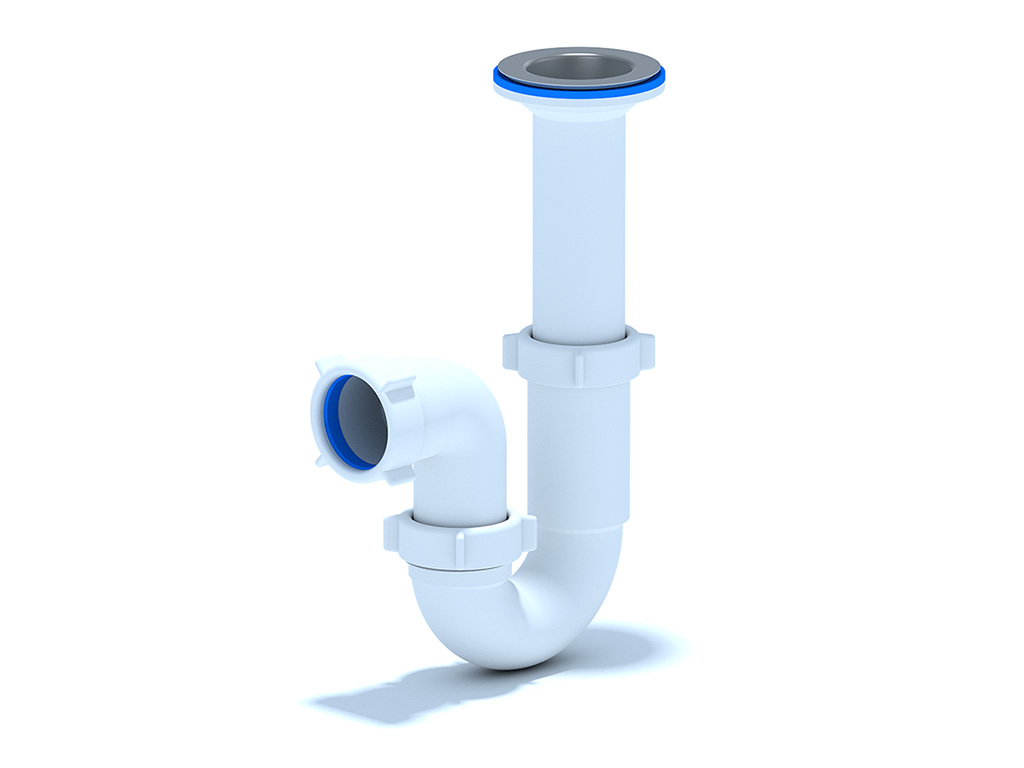 Сифон для мойки АНИ Пласт D0500 1 1/2 дюйма 40 прямоточный с литым выпуском