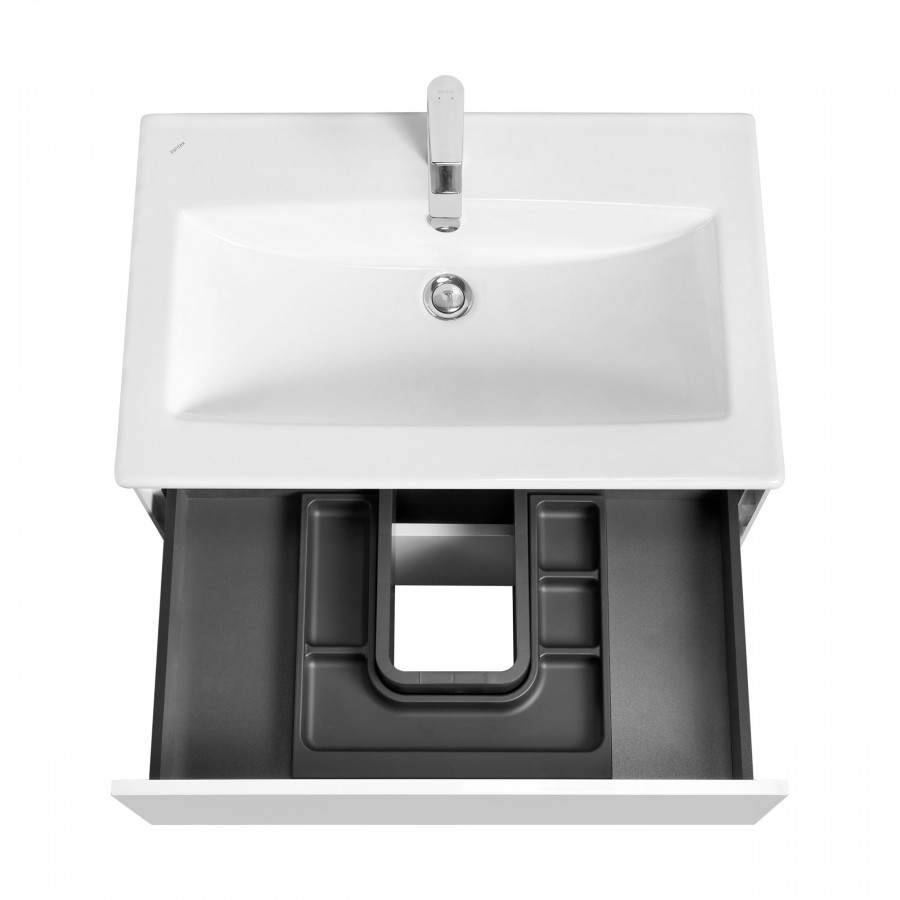 Тумба СОХО 75, белый глянец (под раковину ЭЛИНА 75)