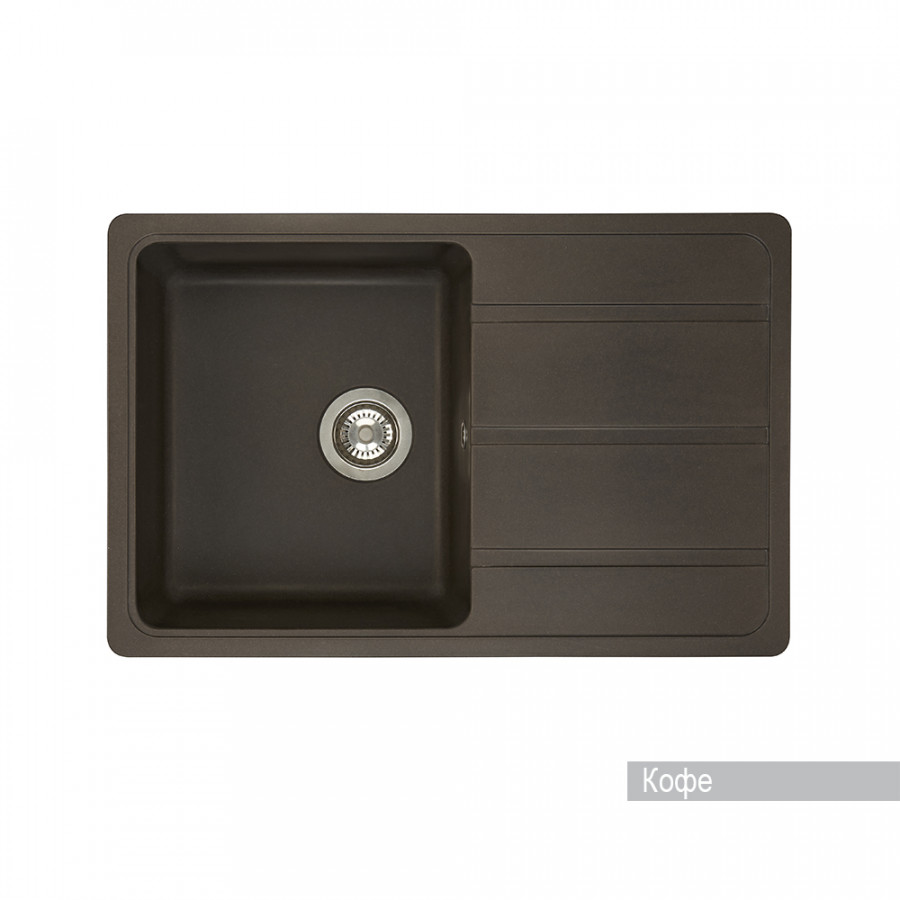 Мойка для кухни Аманда 780x510x211 мм, прямоуг. с крылом, кофе