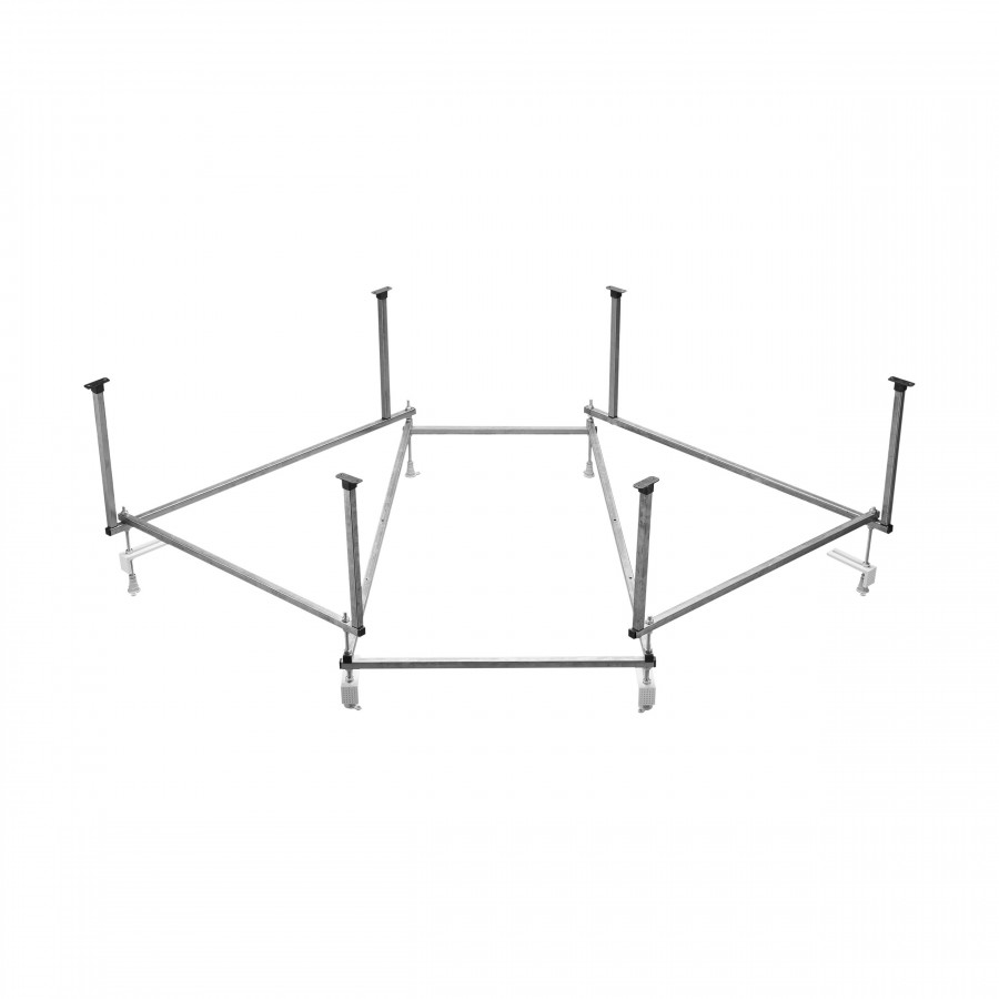 Монтажный комплект для ванны КАННЫ 150х150 см. (рама, слив-перелив с сифоном, крепеж к стене, крепеж