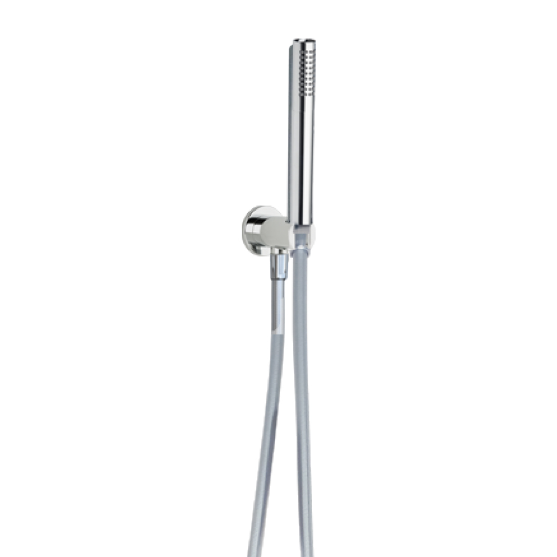 Душевая лейка с шлангом и настенным держателем круглая 3792