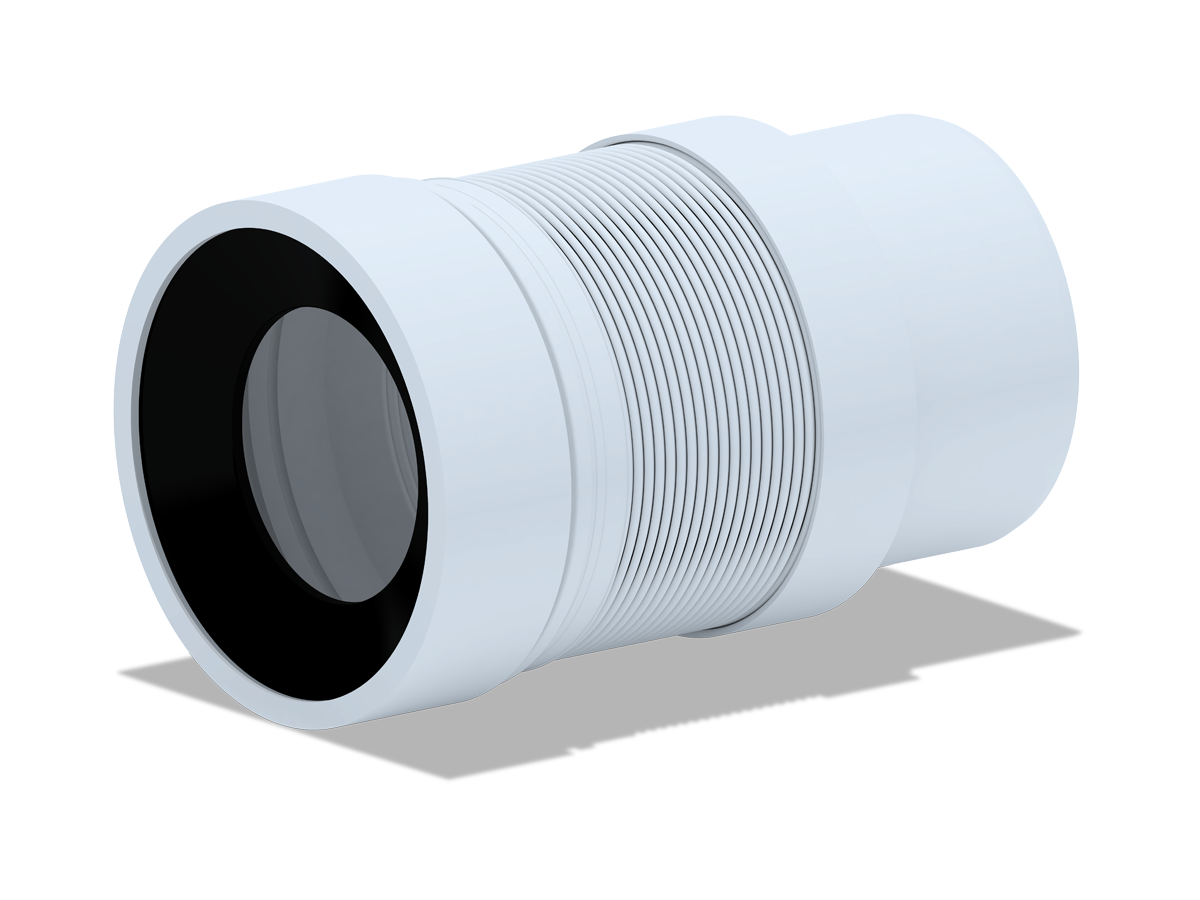 Удлинитель гибкий для унитаза АНИ Пласт K821 выпуск 110 мм 190-370 мм