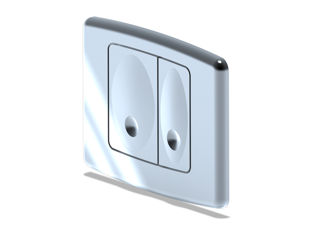 Клавиша для системы скрытой установки унитаза глянц. хром, овал, ANI PLAST