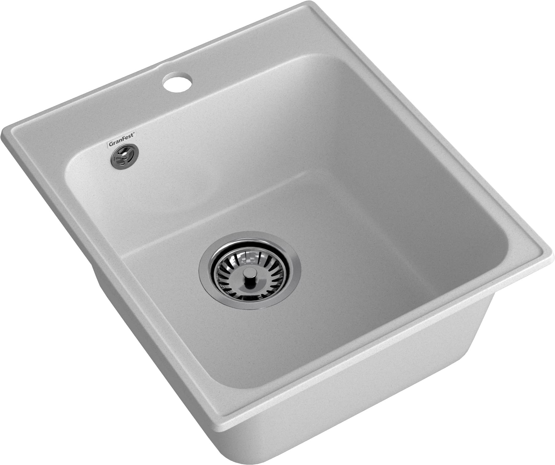 GranFest QUARZ (ECO-17) Мойка  1-чаш. 420*480 (серый)