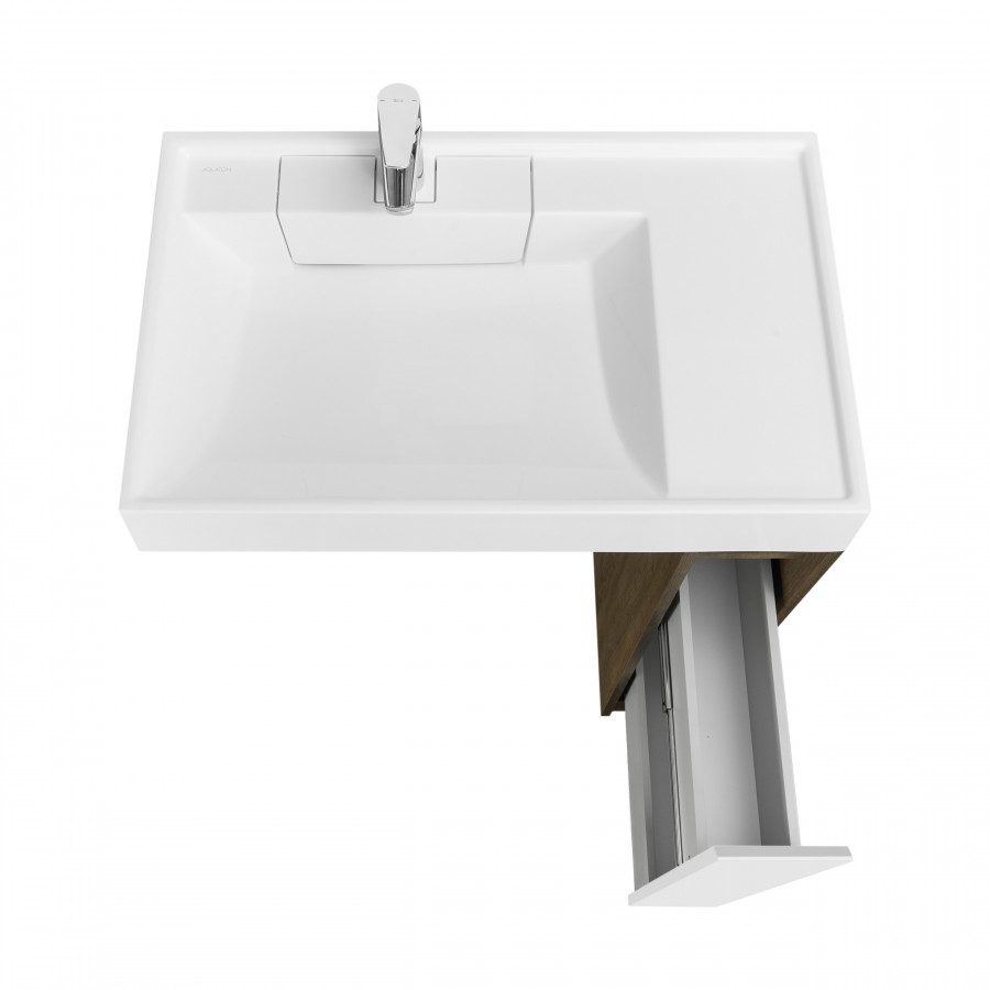 Тумба без фасада ЛОНДРИ 20 (под раковину РЕЙН 80), под с/маш., дуб кантри