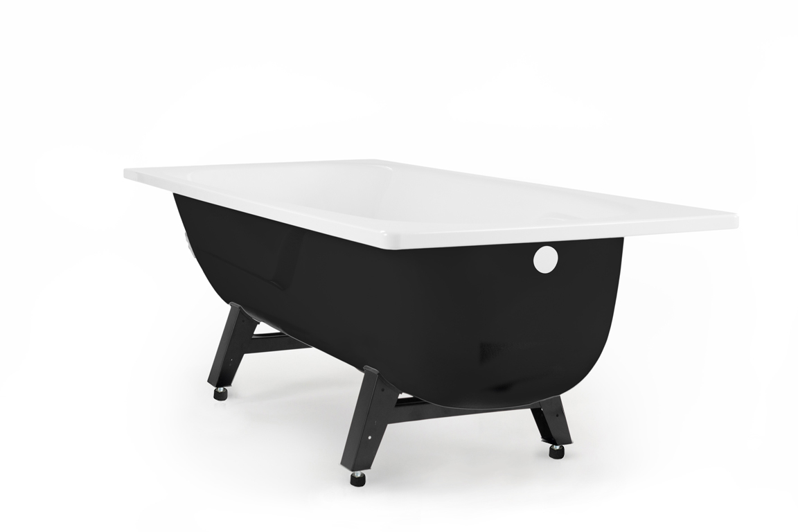 REIMAR Ванна стальная 170x70x40 cм. с опорной подставкой, без ранта, белая орхидея, ВИЗ