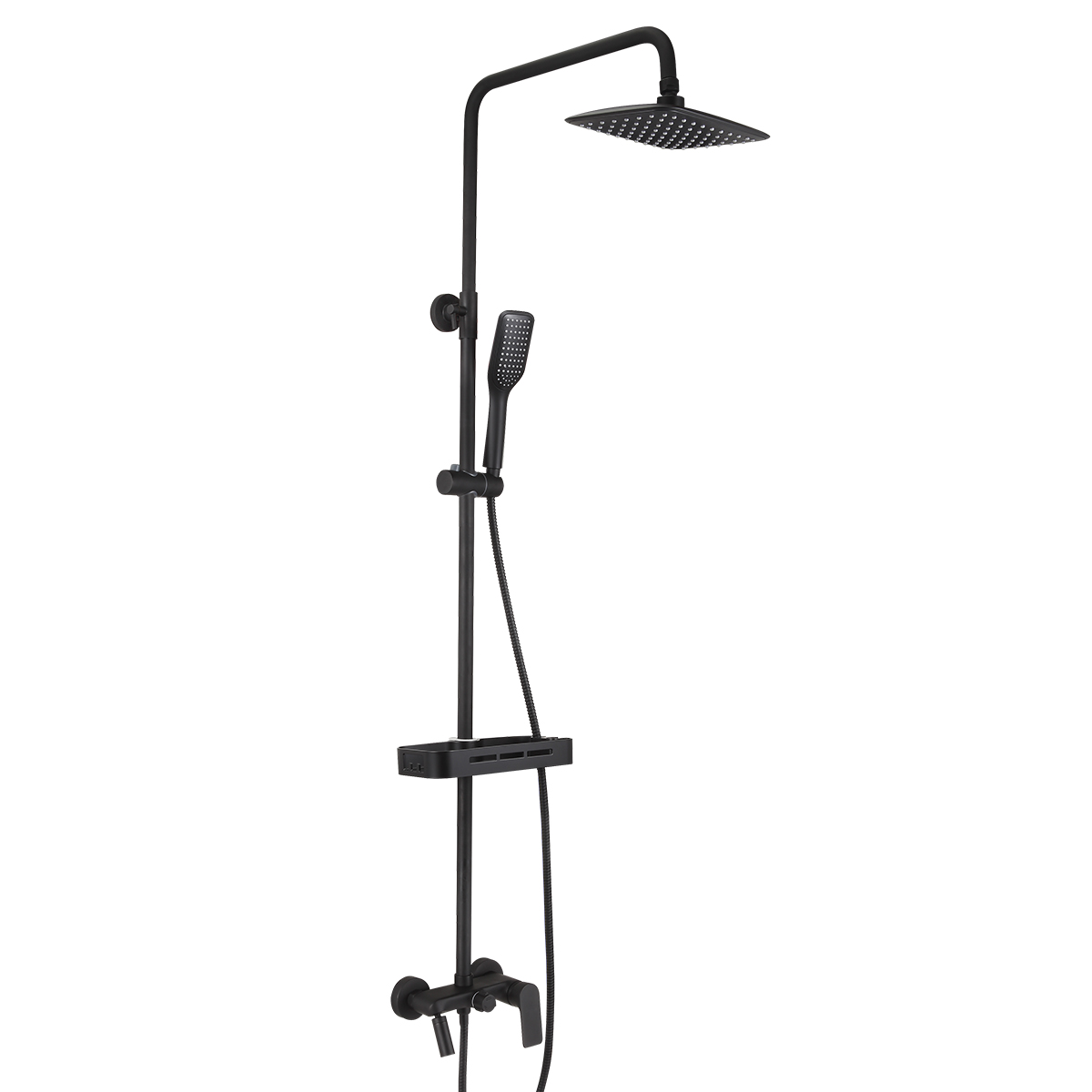 Tropic Смеситель для ванны-душа, пов.аэратор верх.лейка'Троп.дождь',р/ОД, черный, LM, LM7002BL