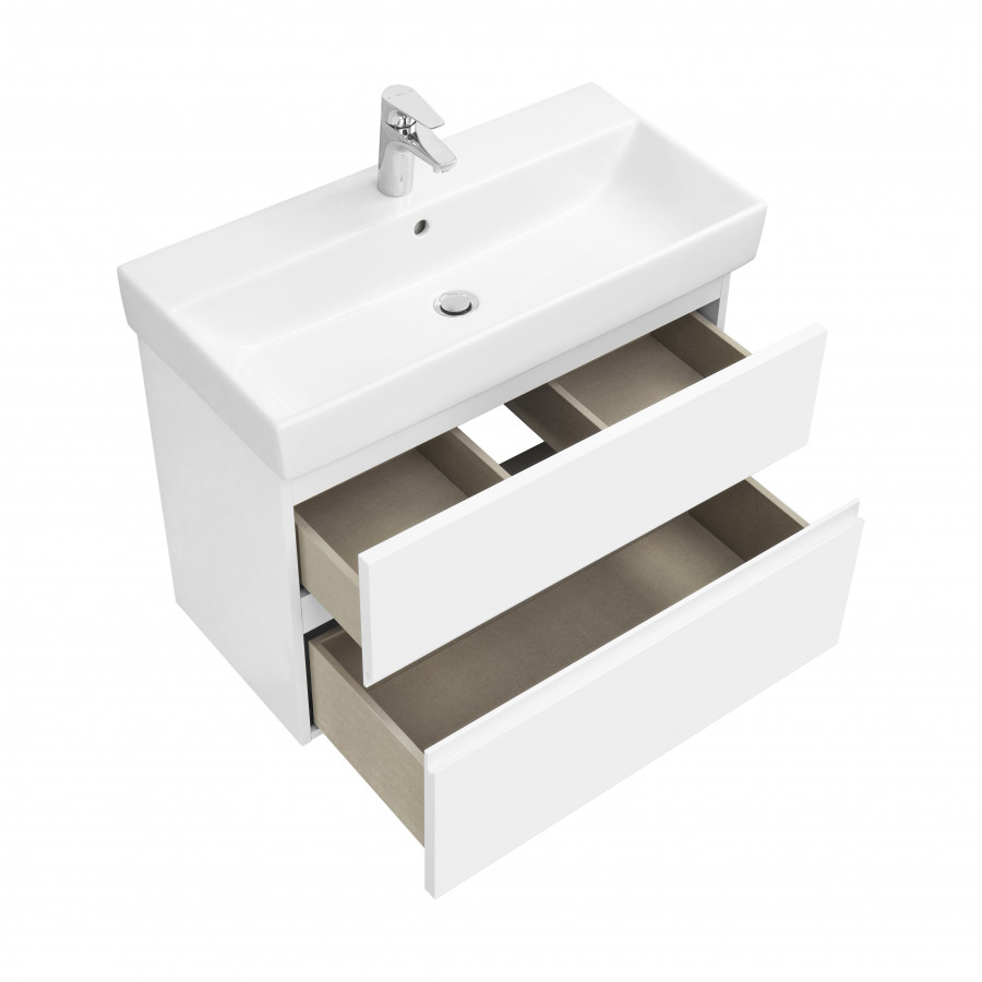 OLETA Тумба под раковину Oleta 80, 2 ящ., белый матовый
