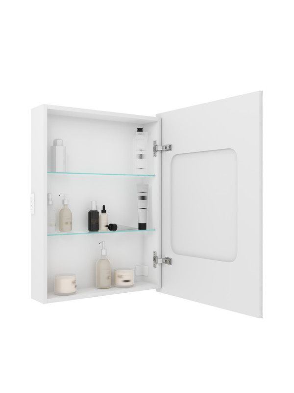 Зеркало-шкаф Allure LED 550х800 правый с розеткой