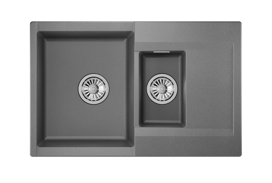 Кухонная мойка GRANULA (7808, ГРАФИТ)