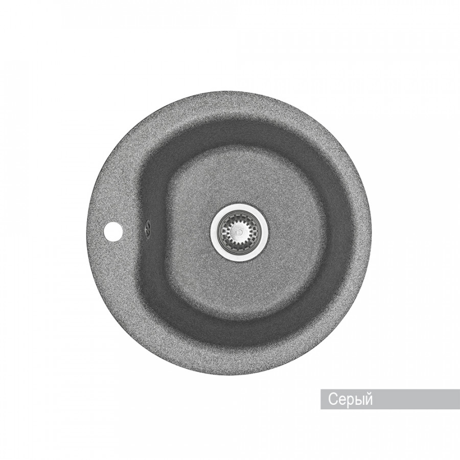 Мойка для кухни  Мида 510x510x210 мм,круглая, серый